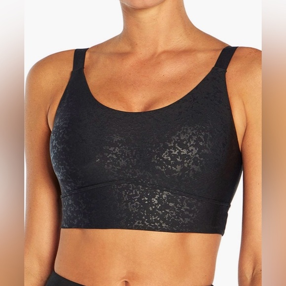 MARIKA Lucie Sports Bra, Supportive, Scoop-Neck, Metallic, Size XS - Picture 1 of 8